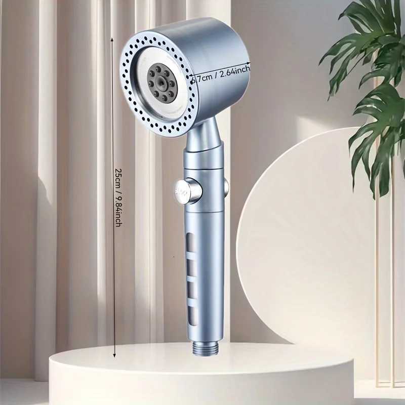 1pc 5-Mode Shower Head - ABS Handheld with Filter One-Touch Control Ergonomic Grip Bathroom Essentials for Family UseM251120