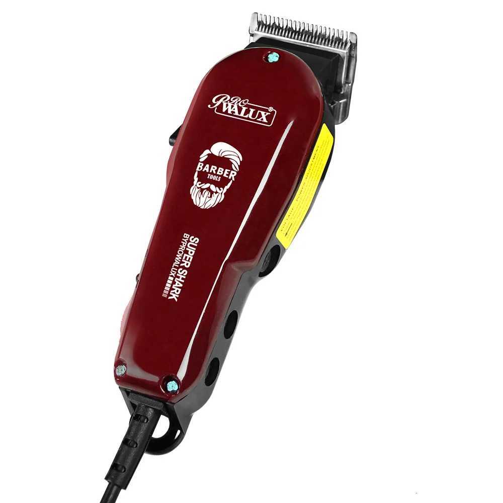 WALUX Professional Mens Hair Clipper Classic Red 10W Powerful Corded Trimmer with Adjustable Taper Lever Hair Cutting ToolT251120