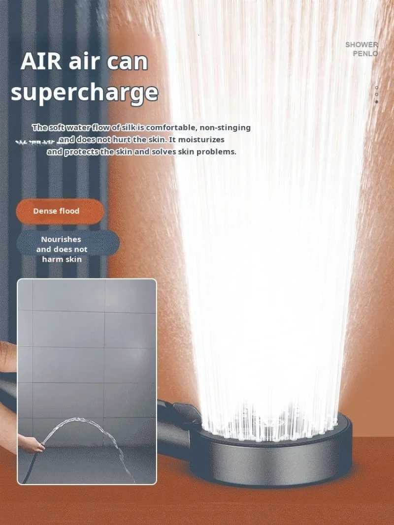 Pressurized Shower Head Purifying DeChlorine Spray Lotus Head Spray Shower Head 6 Modes Adjustable Filter Shower One-key StopM251120