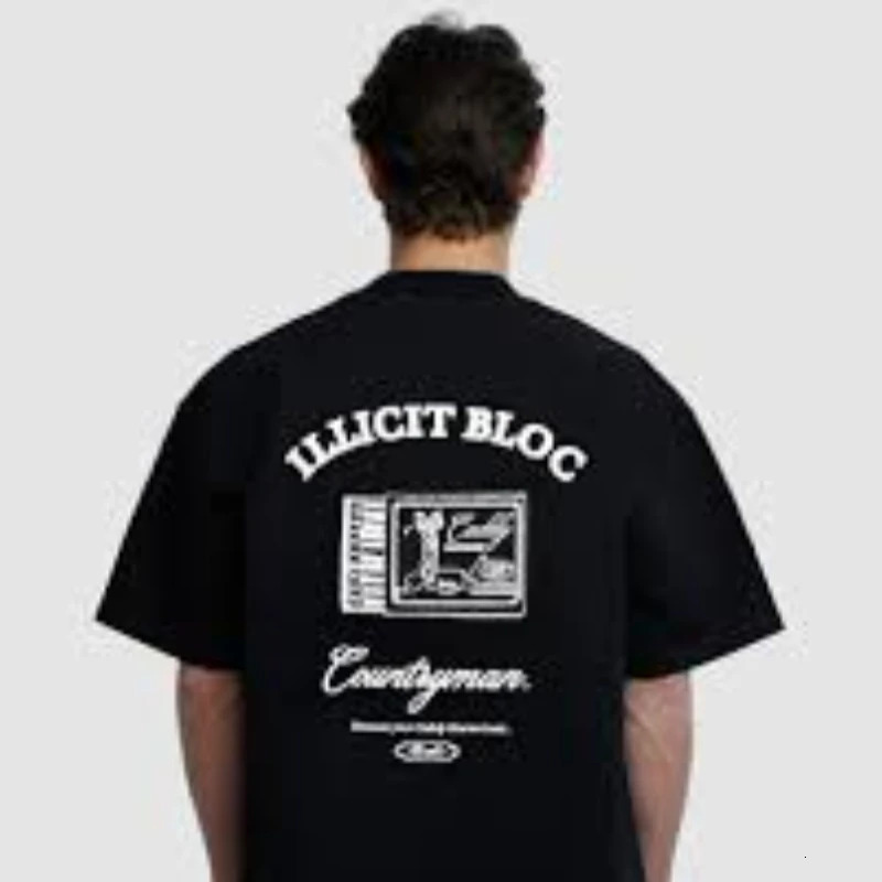 Style European and American 2025 Street College Cotton Color Matching Printed Tshirt Unisex Same Day Clothing 250411Z