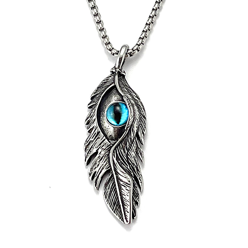New retro stainless steel evil eye with personality men y2k necklaces moissanite chain designer necklace designer necklace for woman jewelry diamond c - view 8