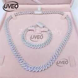 Custom Made Solid Back 10mm Width Necklace Jewelry S Pass Dia Tester Flawless Moissanite Man