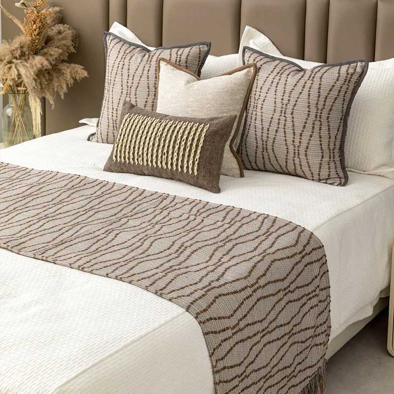 Pillow Case Luxury Lifestyle Boutique Lumbar Cushion Cover Curated Brown Coffee Cotton And Linen case For Office Villa Hotel Home C251120