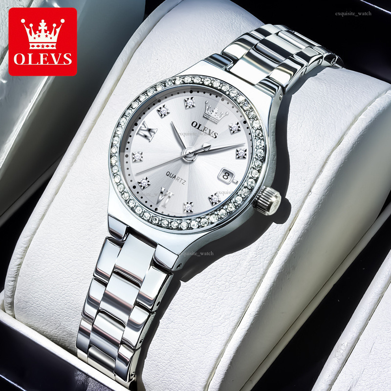OLEVS Designer Ladies' Gemstone Waterproof Luminous Compact Fashionable Quartz Watches Women's Watches Luxury Watches Free Delivery And Whol