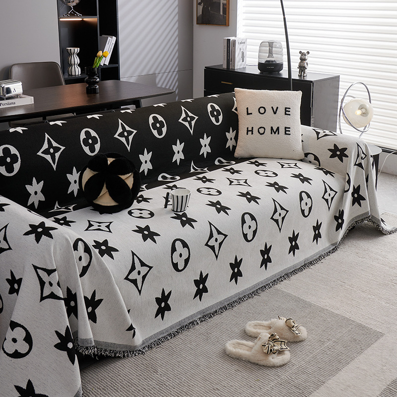 Classic old flower Printing Sofa Towel Non Slip Washable Living Room Universal Sofa Cover Cover Four Seasons Applicable Stain Resistant Easy Care - view 9