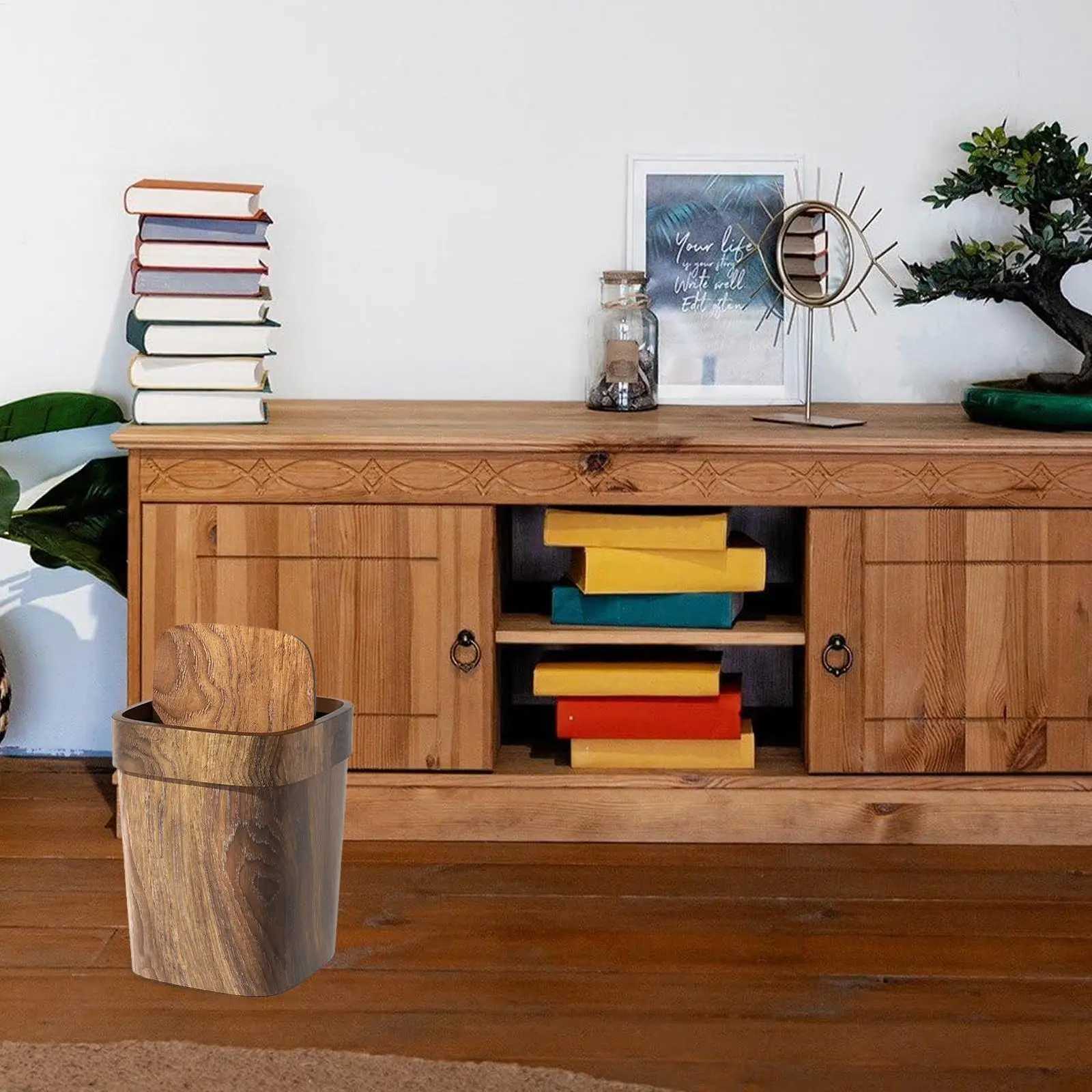 Bathroom Trash Can12L Small Garbage Can Odor-Proof Trash Can with Swing Lid for Toilet Bedroom Living Room Plastic Wastebasket C251120