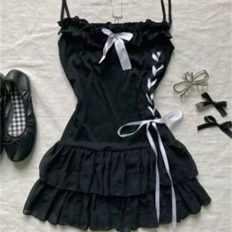 Gothic letter pattern suspenders emo girl lace trim Y2K crop tops casual rock aesthetic street retro grunge punk chic women tops 250418