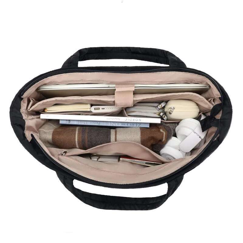 BAGSMART Padded Tote Portable Woman Handbag Quilted Solid For Leisure Travel Large Capacity Mommy Diaper Bag