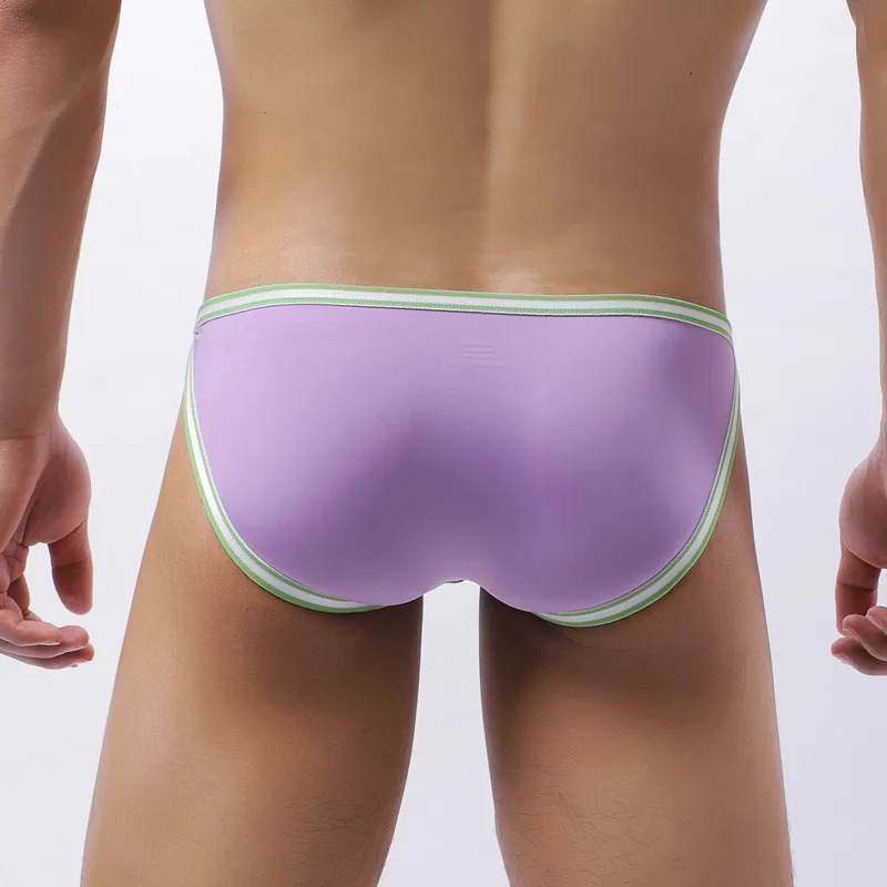 Large size mens underwear high elasticity ice silk solid color young and thin comfortable breathable sexy JF2404 250417