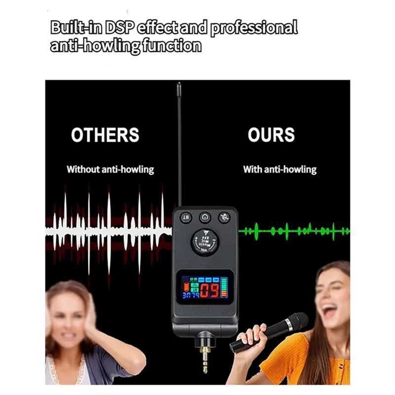 Y45A-M50 UHF Dual DSP Wireless Dynamic Karaoke Microphone System Anti-Howling Rechargeable Receiver Plug Play Microphone Set S251120