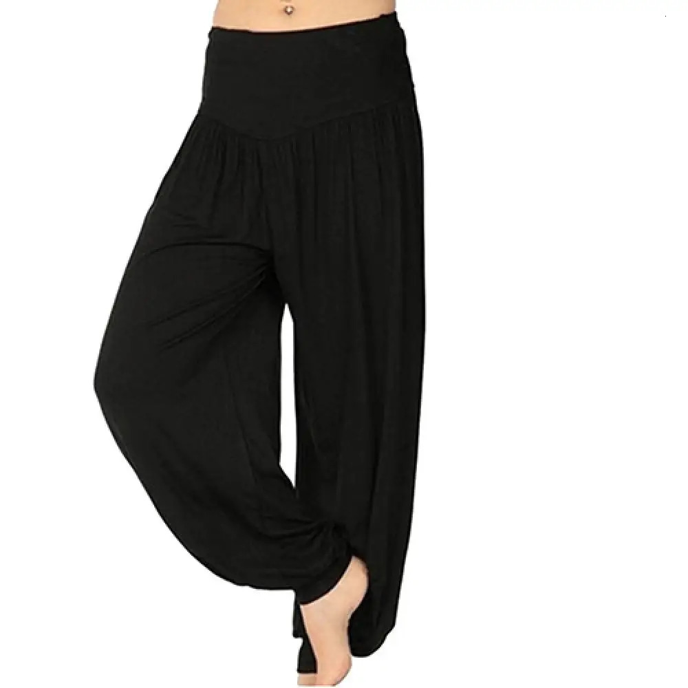 Casual Baggy Pants Modal Women Harem Pants Comfy Yoga Pants Loose Belly Dance Wide Leg Trousers Gypsy Pants 250420