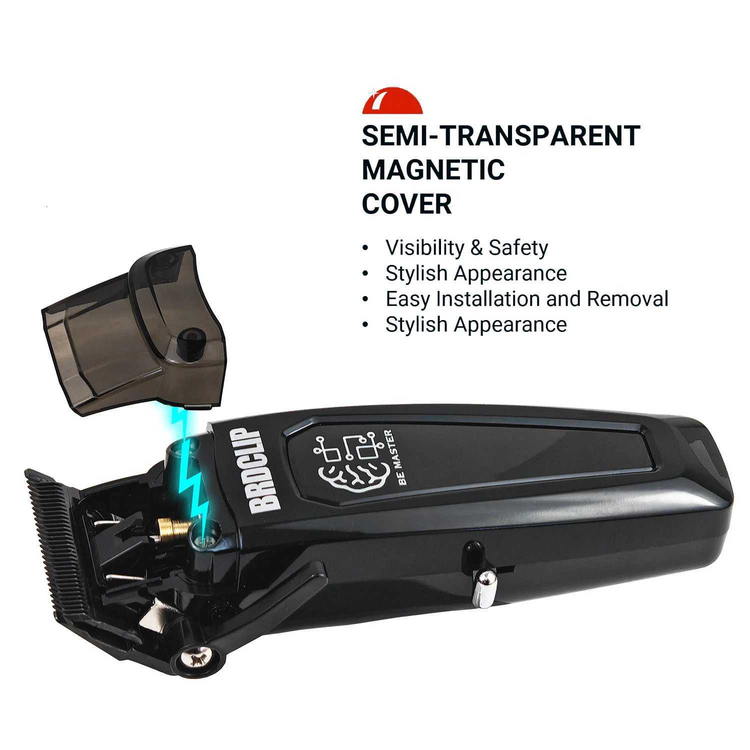 BRDCLIP Professional Hair Clipper 106 7500RPM Electric Cordless Trimmer 107 8000RPM DLC Blade with Charging Base Mens BarberT251120