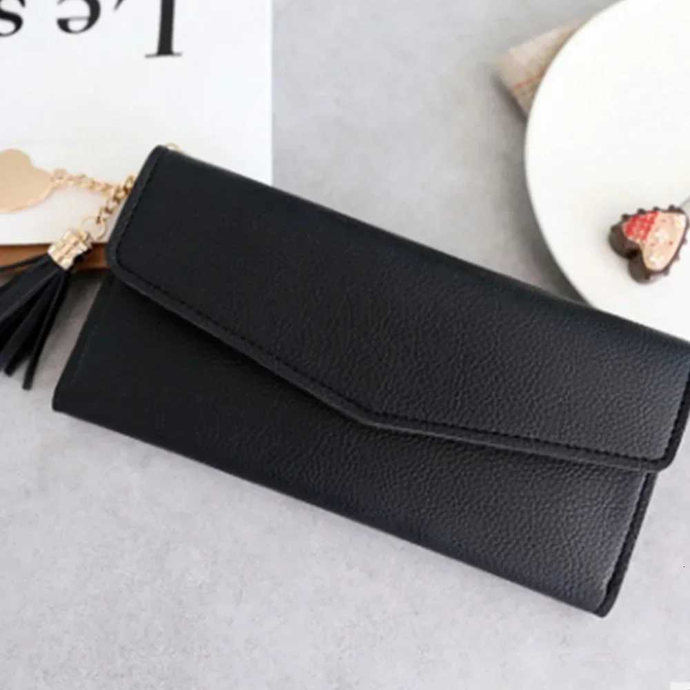 Wallet Black Small Leather Coin Purse Rfid Blocking Wallet Rose Gold Pattern Mini Purse with ID Window for WomenW251120