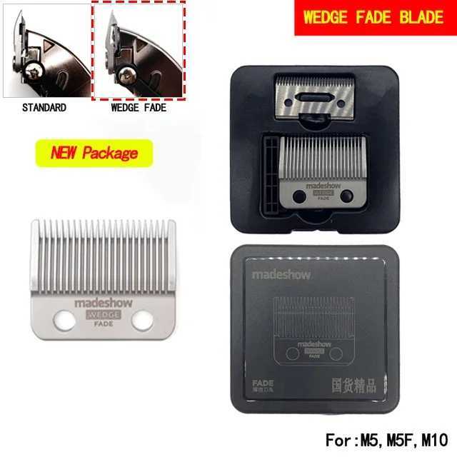 Madeshow M5F M10 R66 Wedge Fade Blades Stainless Steel Hair Clipper Ultra Thin Blade Trimmer Replacement Original Cutter HeadT251120