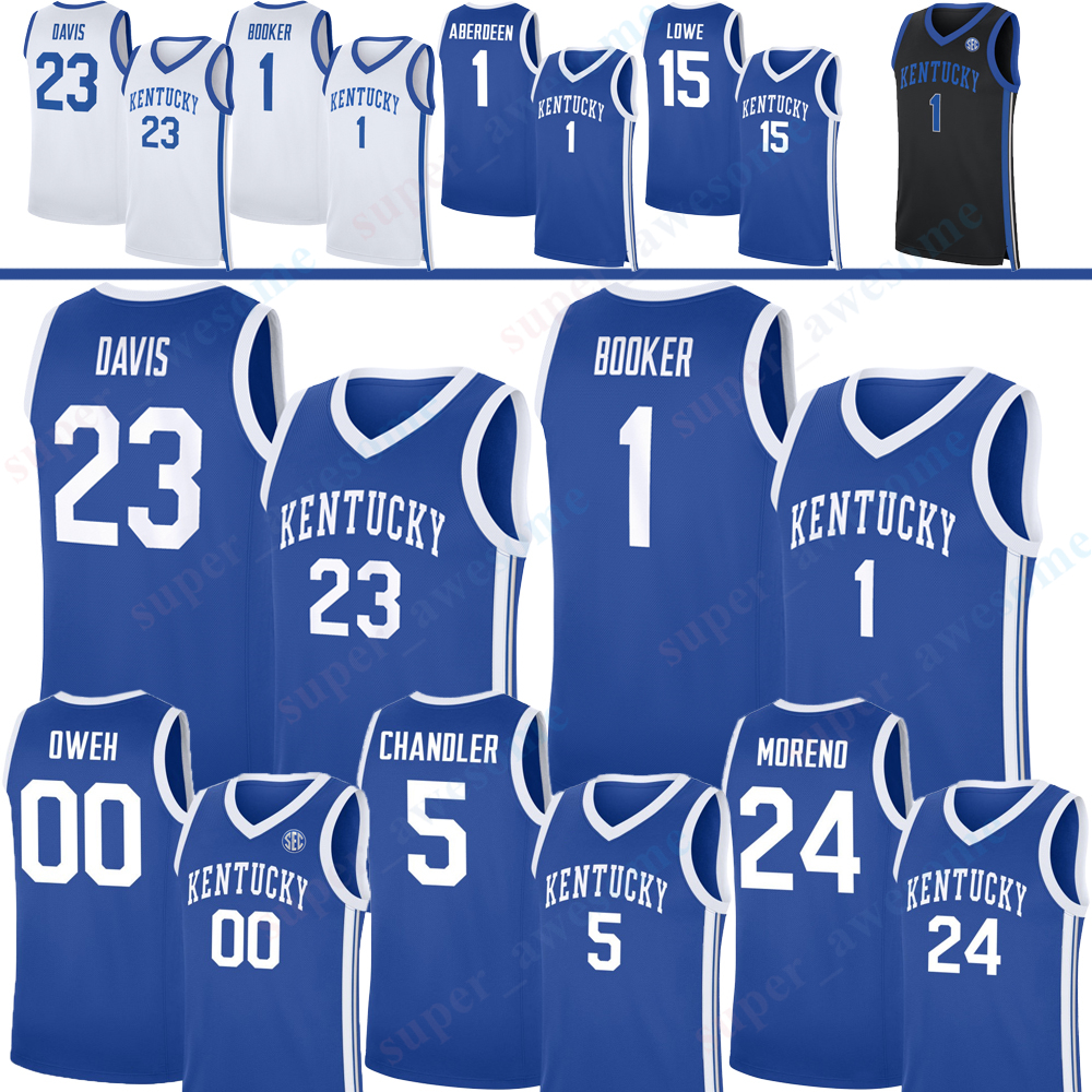 Otega Oweh Kentucky Wildcats Basketball Jersey Denzel Aberdeen Mouhamed Dioubate Malachi Moreno Jaland Lowe Wall MAXEY HERRO TOWNS DAVIS BOOKER MURRAY FOX