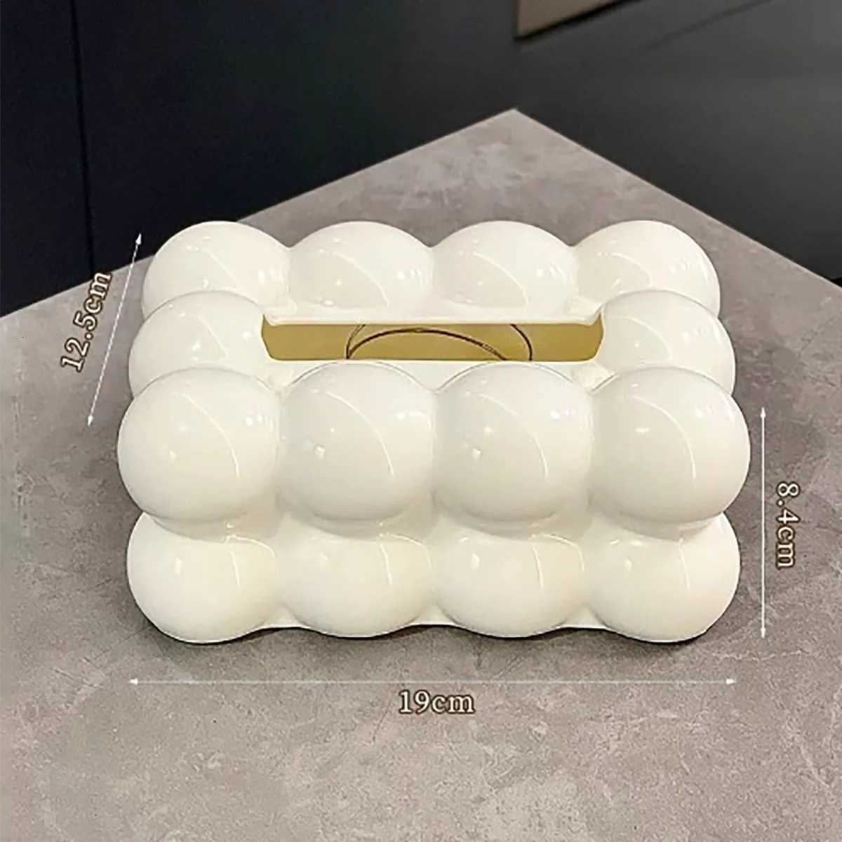 Facial Tissue Holder Non Slip Ceramic Tissue Box Cover Tissue Dispenser for Living Room Home Household Kitchen Countertop C251120