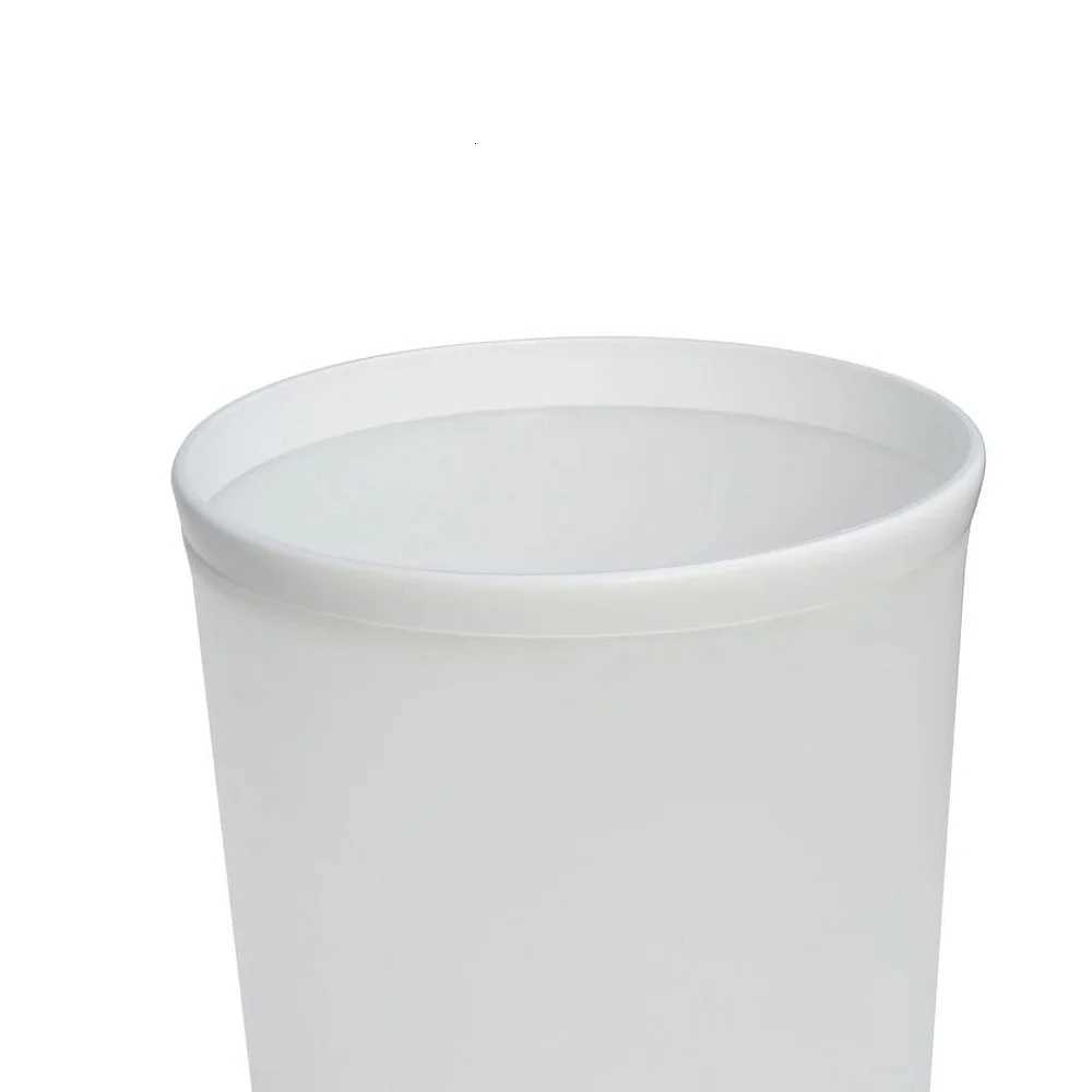 Frosted Plastic Round Wastebasket 21 Gallon Sleek Modern Design Durable Trash Can Bathroom Home Use C251120