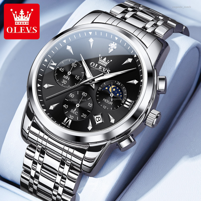 OLEVS Designer Men's Watches Multi-functional Quartz Watches Business Waterproof Men's Watches Luxury Watches Free Delivery And Wholesale