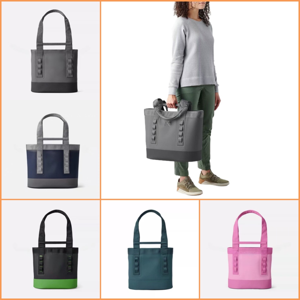 Large Oxford Capacity Double-layer Waterproof Wear-Resistant Outdoor Food Storage Bag Camping Refrigerated Thermal Insulation Bag