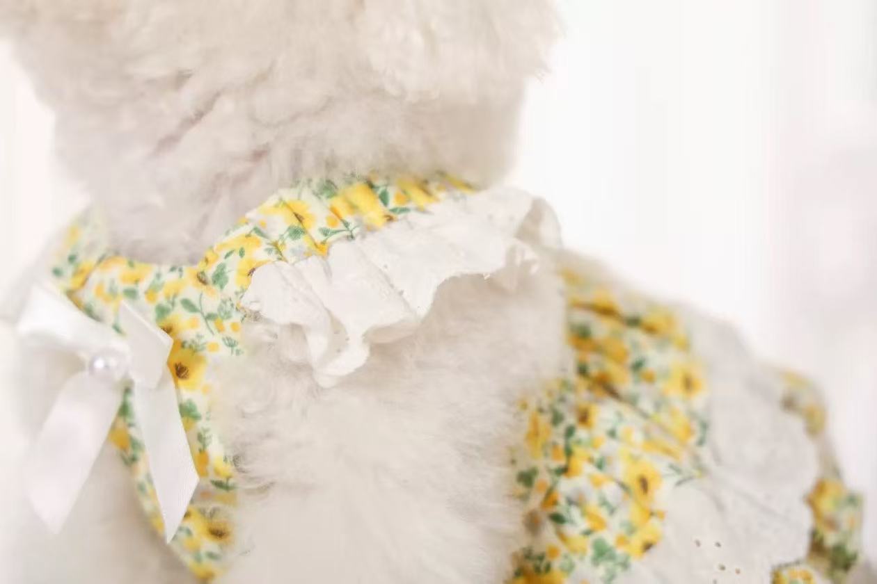 T00290 Spring and Summer Dog Clothes Shirt Vest Dress Pet Maltese Schnauzer Yorkshire Teddy Bichon Pomeranian