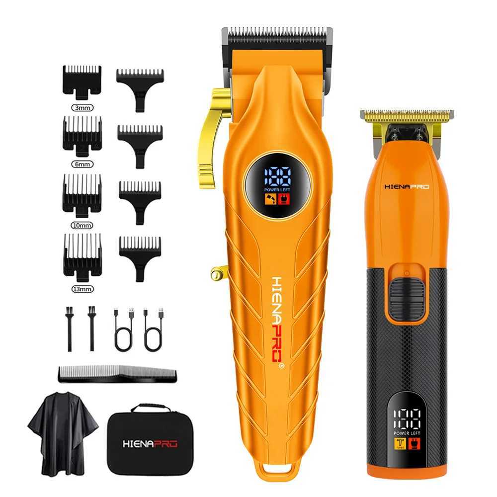 Hair cutting machine Orange Hair Clipper Set Professional Salon Digital Display Wireless Charging Two sets Gift SetT251120