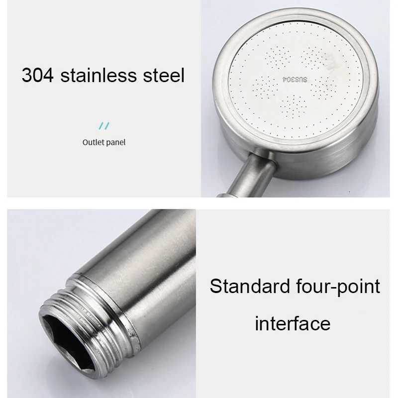 SUS 304 Stainless Steel Shower Head High-pressure Handheld Bathroom Wall Mounted Pressurized Water Saving Rainfall ShowerM251120