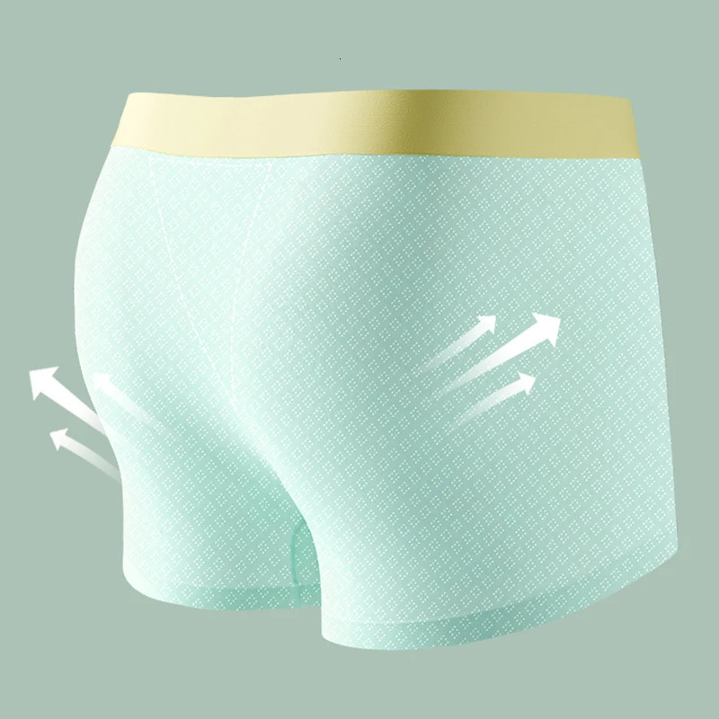 MiiOW 3Pcs seamless ice silk mens underwear box 7A antibacterial mesh crotch breathable 250417