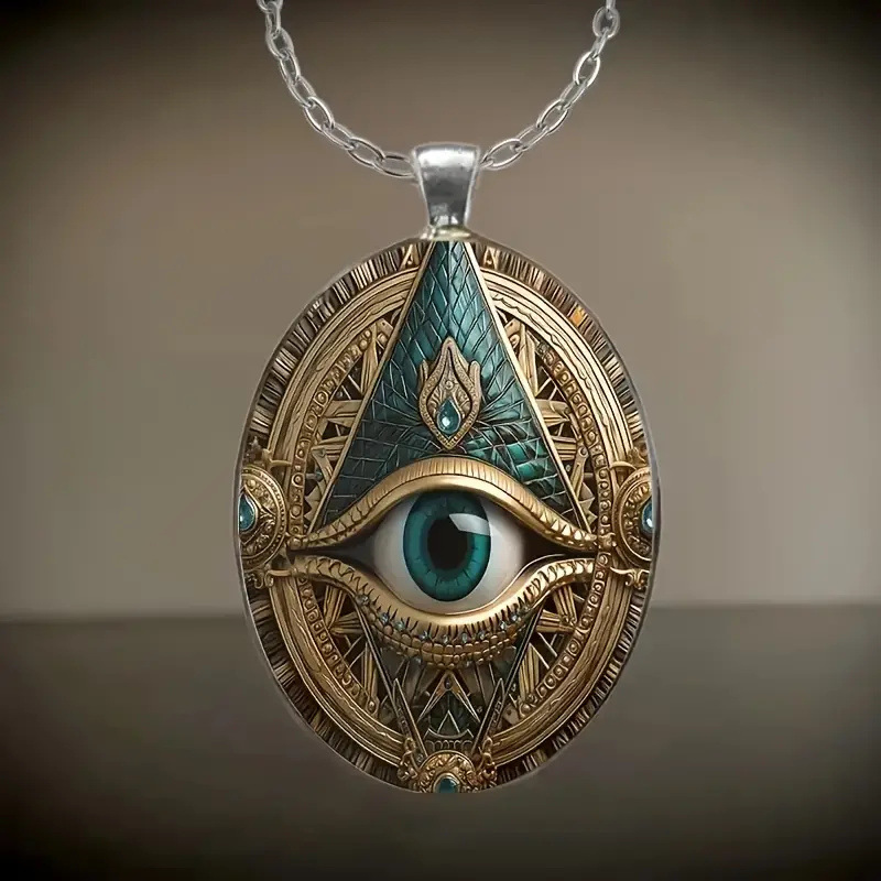 Fashion Eye Eye Pattern Pendant Necklace jewelry for men designer necklace designer necklace diamond chain luxury jewelry women mens chain cuban link  - view 4