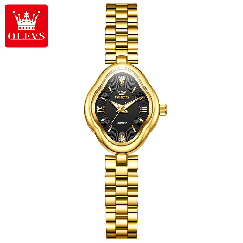 OLEVS Ms. Ou Offers A Watches Men Designer Brand-new Oval-shaped Retro Quartz Small Gold Watch That Is Waterproof And Luminous A Women's Watch Wi