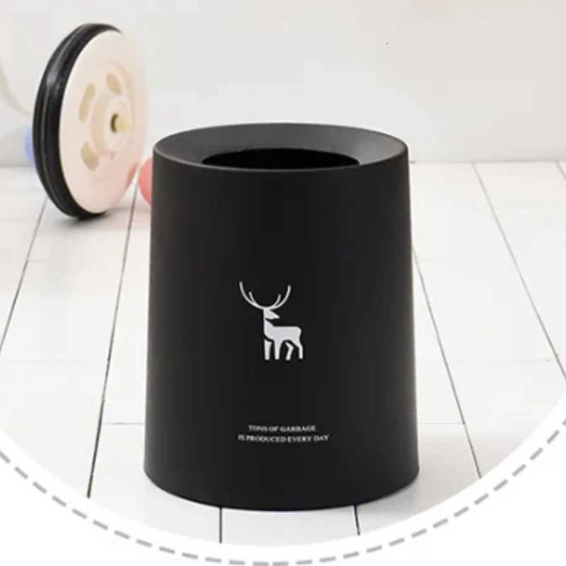 15Lmini Nordic Desktop Double Layer Mini Trash Can Household Coffee Table Desk Bedside Storage Bucket Office Can Bin C251120