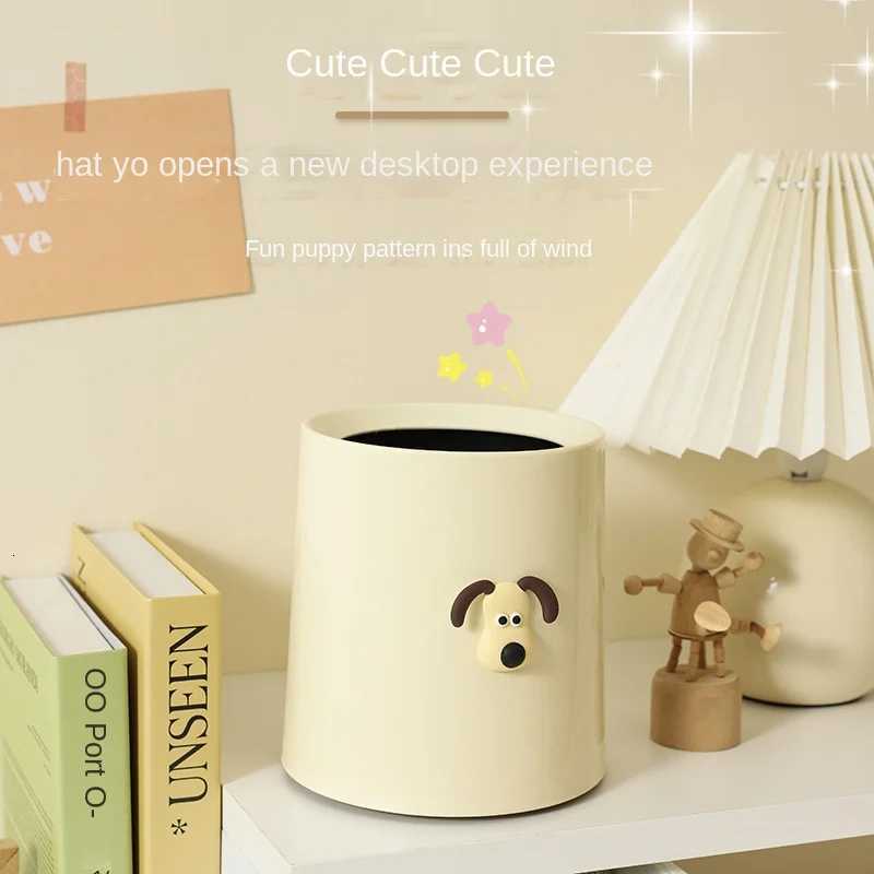 Mini Trash Bin Desktop Bin Small Trash Can Tube with Cover Bedroom Trash Can Garbage Can Clean Workspace Storage Home Box Desk C251120