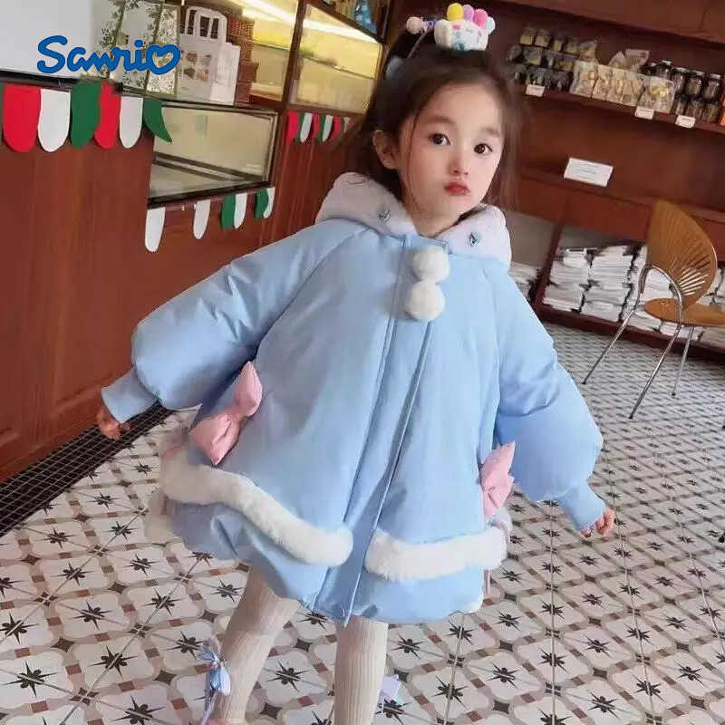 Sanrio Girls Cinnamoroll Cotton Jacket Winter New Cartoon Anime Fashion Sweet Warm Coat Kawaii Soft Comfort Tops Childrens Gift H251120