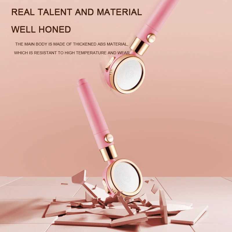 High Pressure Rain Shower Head Shower Head Water Saving Flow 360 Degrees 3 Modes Rotating Adjustment Bathroom Pink Shower HeadM251120
