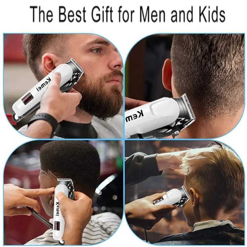 Kemei 809A Professional Hair Trimmer Adjustable Electric Cord/Cordless Hair Clipper For Men Haircut Machine Led DisplayT251120