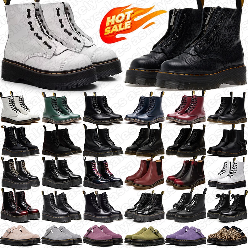 Free Shipping Designer Chunky Heels Ankle Martin Boots Sandals men women martens nubuck martenshoes Anti-Slip Sole Vintage Streetwear Footwear botte bottes 35-46