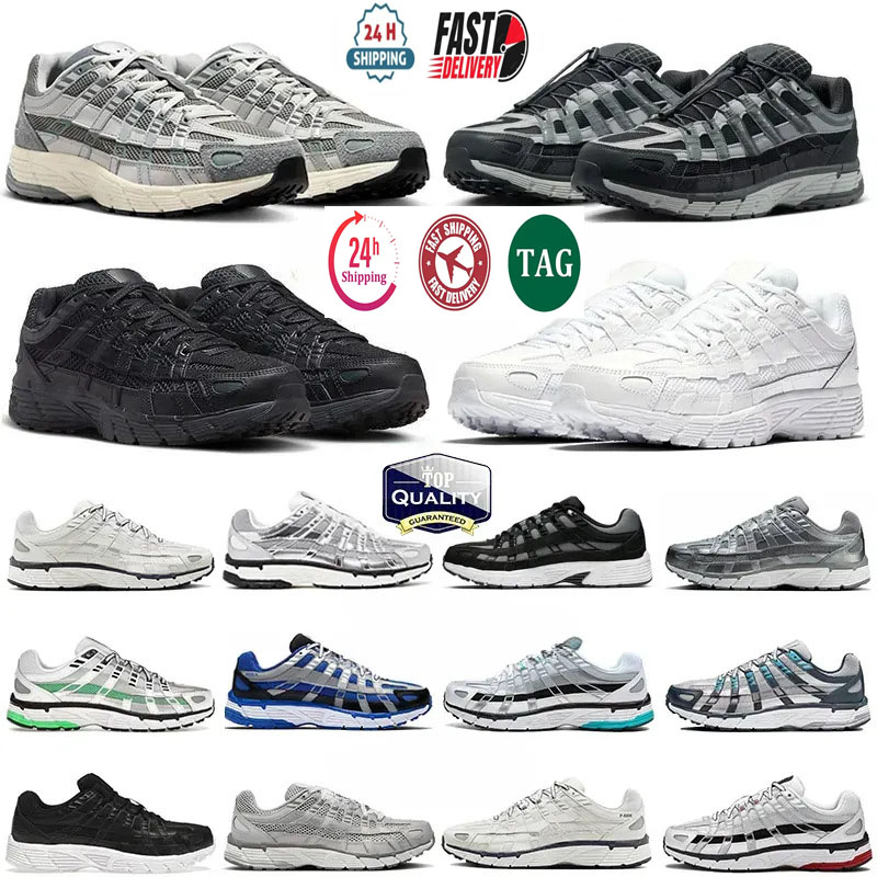 Designer Shoes P6000 trainer P 6000 Men Women Sneakers Metallic Silver Triple Black White Anthracite Smoke Grey Outdoor Sports Trainers Casual Running shoes