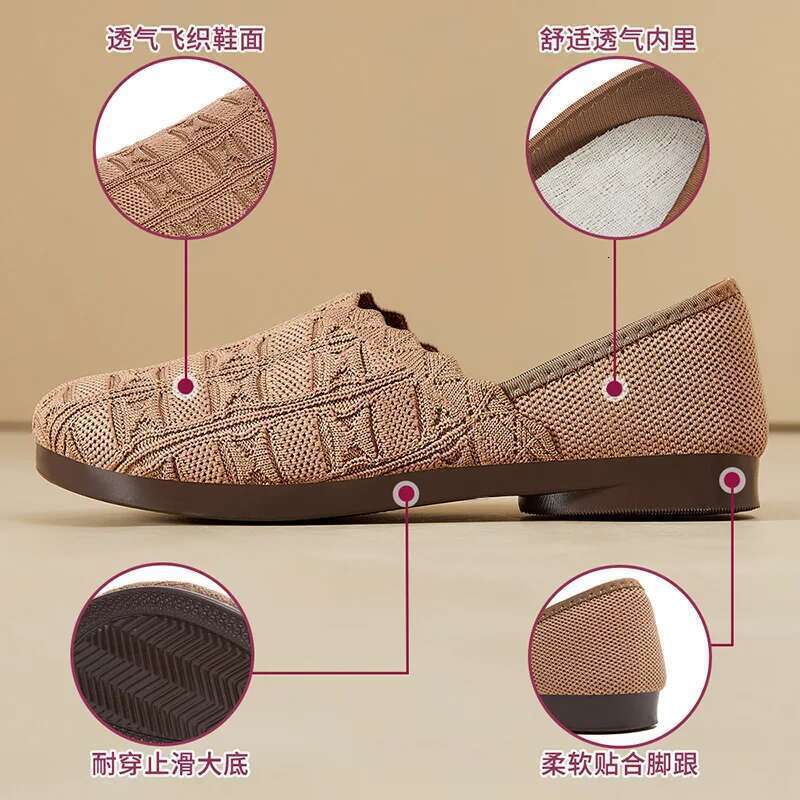 Women Mesh Hollow-out Lightweight Casual Shoe Summer Breathable Loafers Comfort Non-skid Mom Shoes Round Toe Slip on Flats2