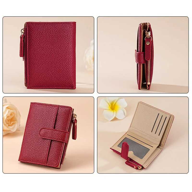 Fashion Womens Purses PU Leather Short Billfold Card Holder Wallets Handbags for Women Bags with Zip Coin Pocket Lychee PatternW251120