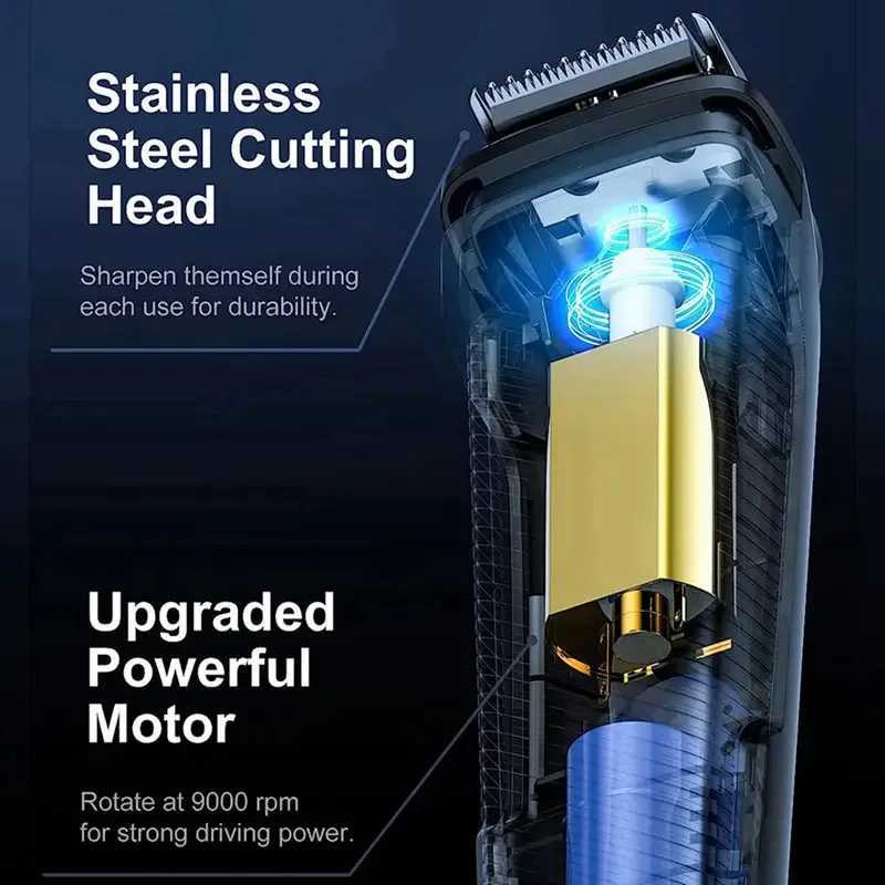 Electric Hair Trimmer Shaver Home Trimmers For Men Hair Clipper Professional Rechargeable Shavers Barber Hair Cutting MachineT251120