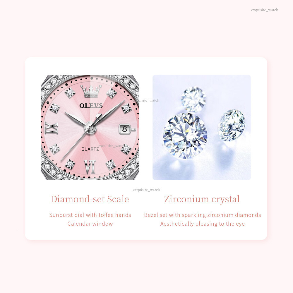 OLEVS Designer Ladies' Gemstone Waterproof Luminous Compact Fashionable Quartz Watches Women's Watches Luxury Watches Free Delivery And Whol