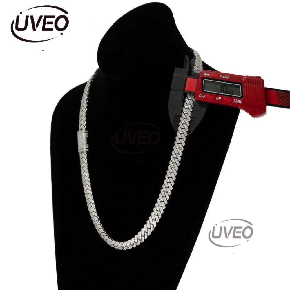 Fine Jewelry In stock Sterg Sier VVS Moissanite Dia Iced Out Miami Cuban k Chain Necklace For Men Free delivery