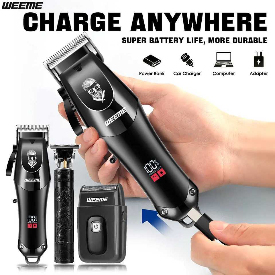 Professional Cordless Mens Barber Kit 3-in-1 USB Rechargeable Hair Clipper Beard Trimmer Gift for Dad/HusbandT251120