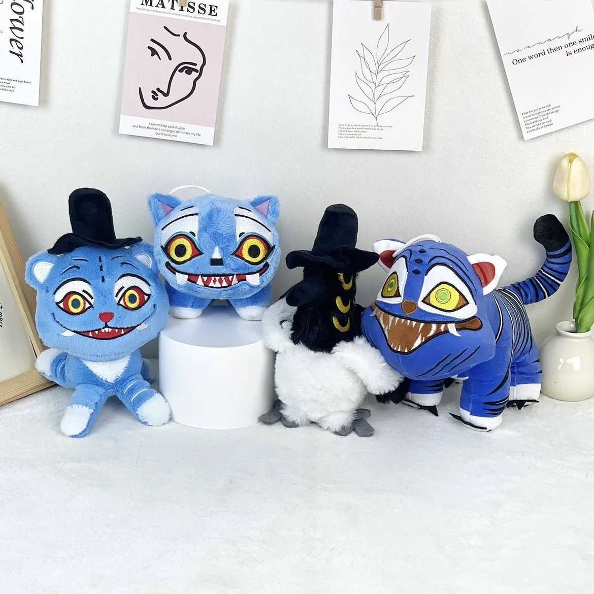 TreasuringU New hot Kpop Demon Plush Toys Game Hunters Tiger Stuffed Toy Doll Blue Tiger Animals Plushie Birthday Gifts G251120