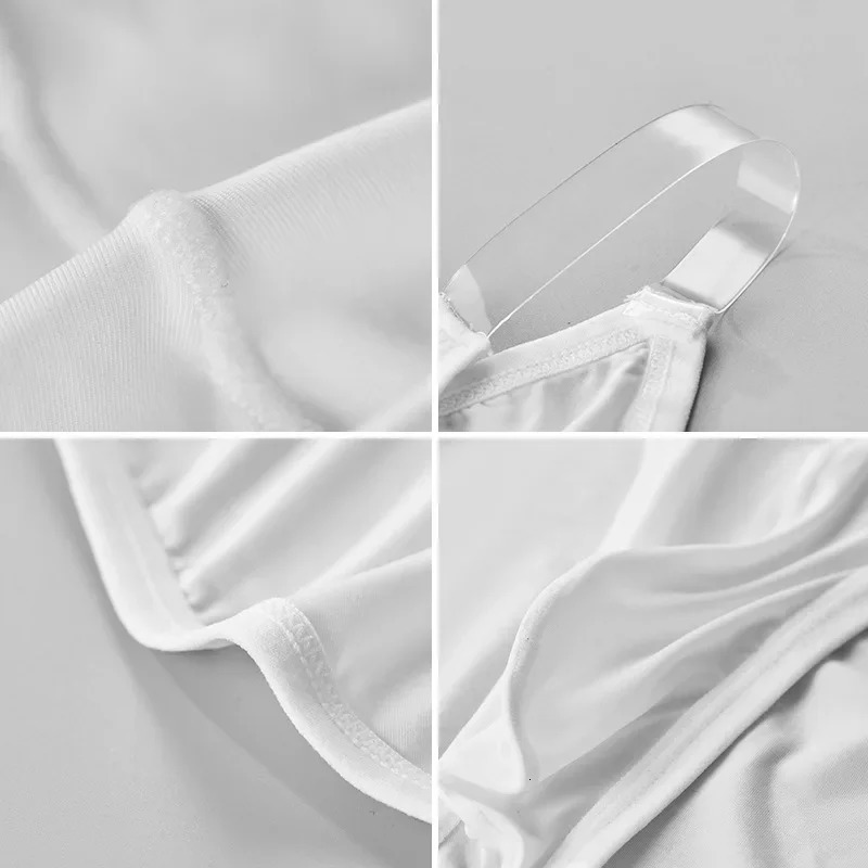 GTOPXMAN Mens Underwear Sexy Transparent Fabric Low Waist Breathable Thin Silk 250417