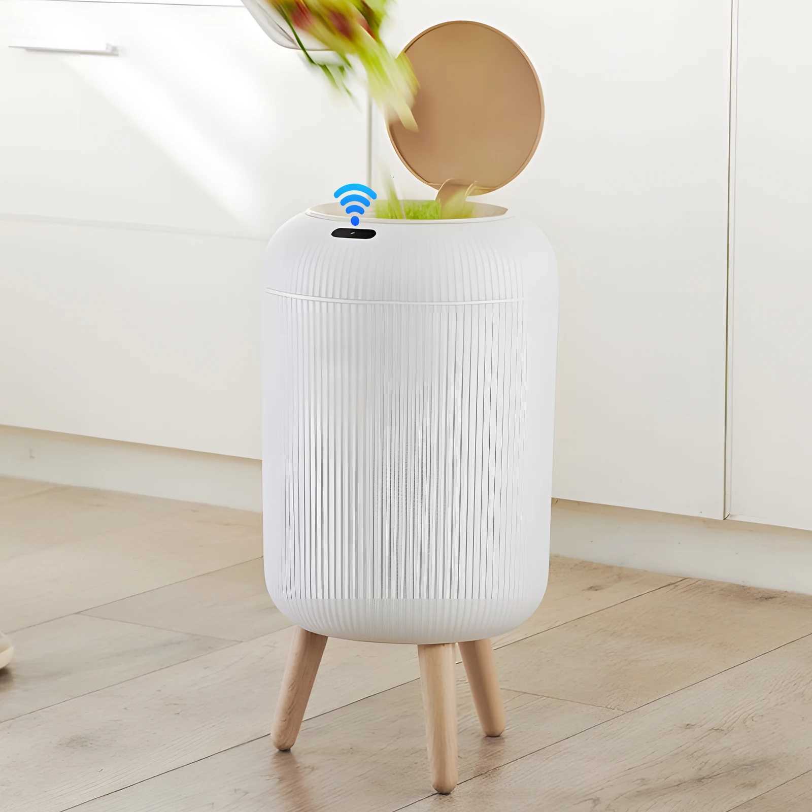 Smart Sensor Trash Can 3 Gallon/11 Liter Motion Sensor Trash Can Removable High Leg Design Anti-Odor Sealed Lid Silent Auto C251120