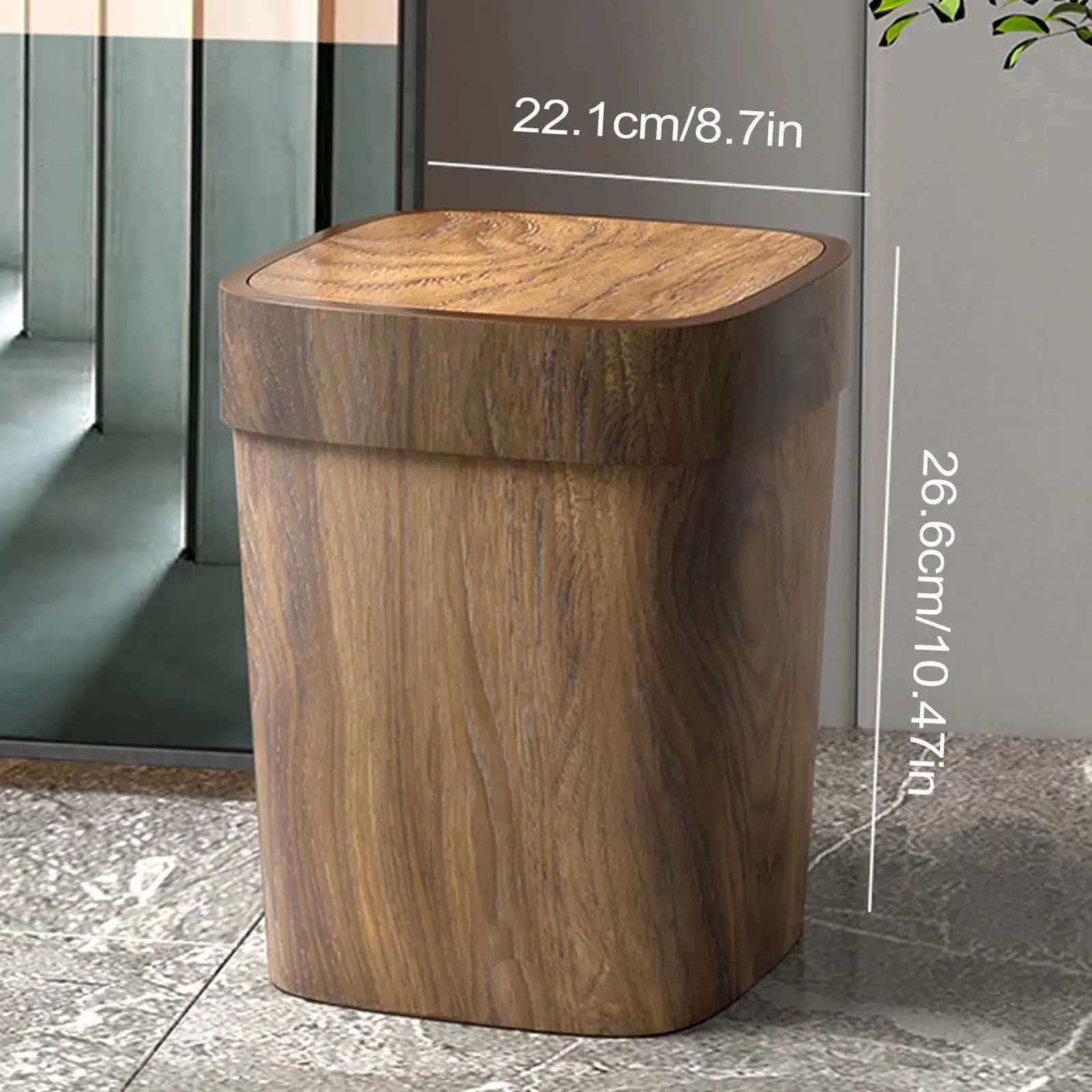 Bathroom Trash Can12L Small Garbage Can Odor-Proof Trash Can with Swing Lid for Toilet Bedroom Living Room Plastic Wastebasket C251120