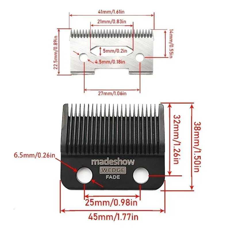 Madeshow Kulilang M5F M10 R66 R77F Wedge Fade Blades Hair Clipper Ultra Thin Blade Trimmer Replacement Original Cutter HeadT251120