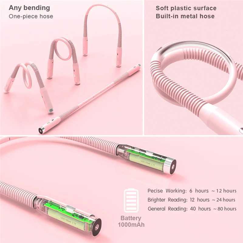 Led Rechargeable Neck Light 3 Modes Hug Reading Lamp Portable Book Light Novelty Flashlight Book Lamp Night Light Neck Light M251120