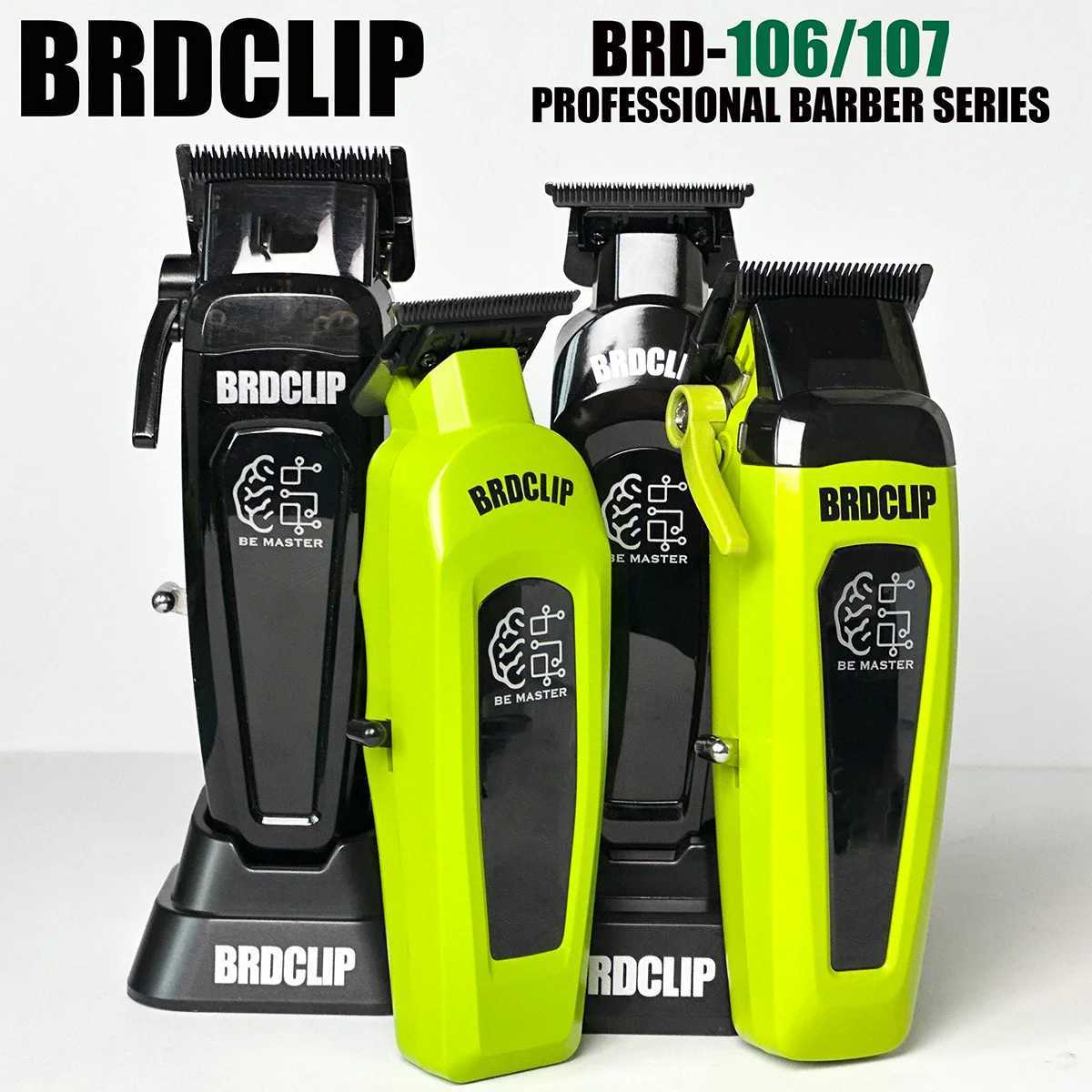 Professional Barber Hair Cutting Kit 7500RPM Hair Clipper DLC Blade 8000RPM Base Charger Hair Trimmer for Men BRDCLIP 106 107T251120