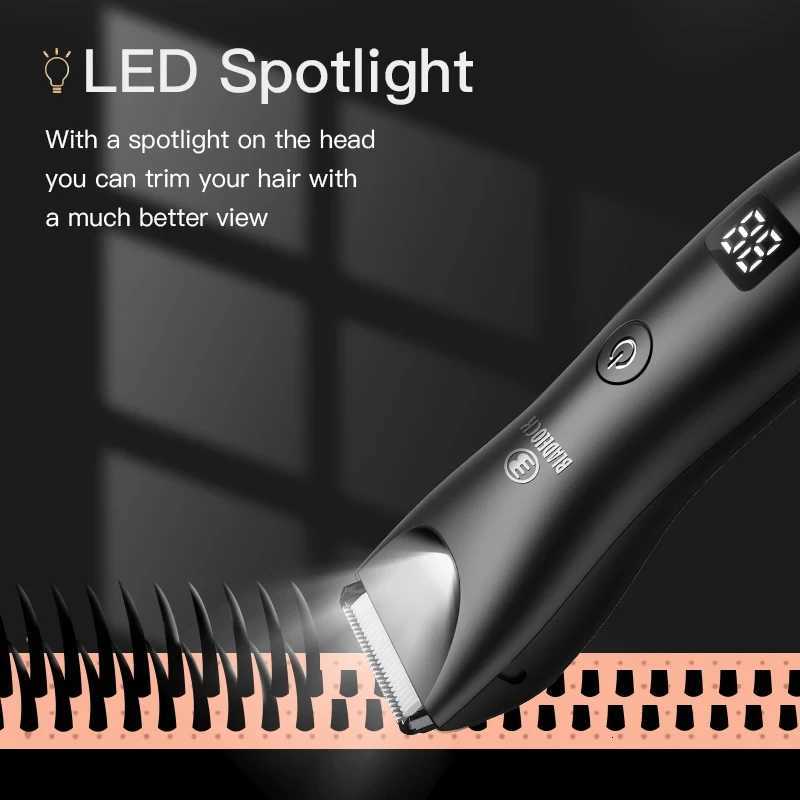 Professional Groin Body Hair Trimmer Ball Shaver for Men Body Grooming Clipper Rechargeable Ceramic Trimmer Bikini EpilatorT251120